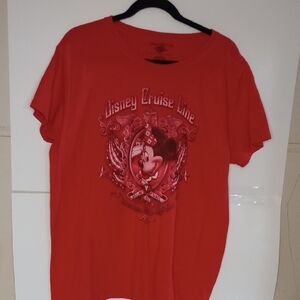 Disney Minnie Mouse Women's Red T-Shirt Cruise
